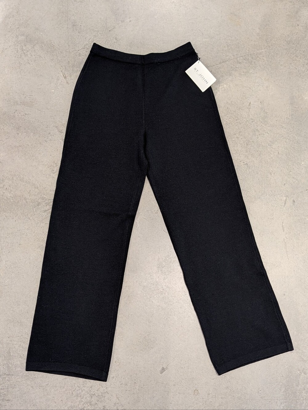 nwt ST JOHN BASICS black santana knit pants 12
